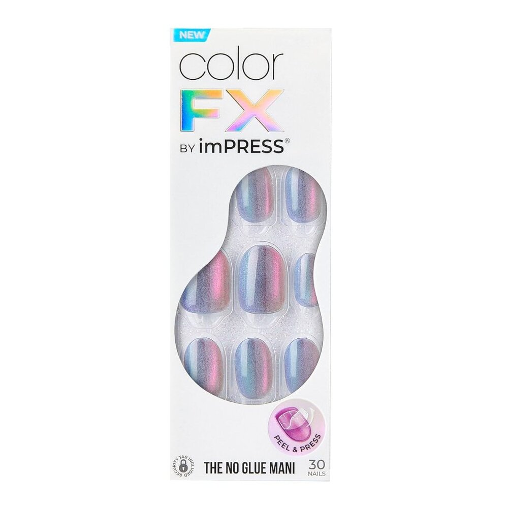 imPRESS Blue & Gray Holographic Press-on Nails
